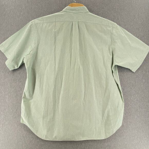 Ralph Lauren Shirt Men XXL Green Button Up Blaire Pocket Stripe Seersucker Camp - Picture 3 of 8